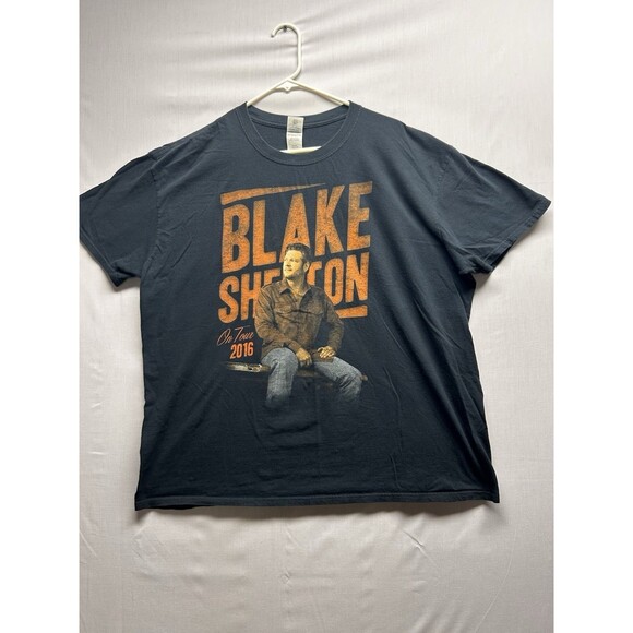 Blake Shelton Shirt 2XL XXL Black Double-Sided 2016 Tour Country Music The Voice - Picture 1 of 8